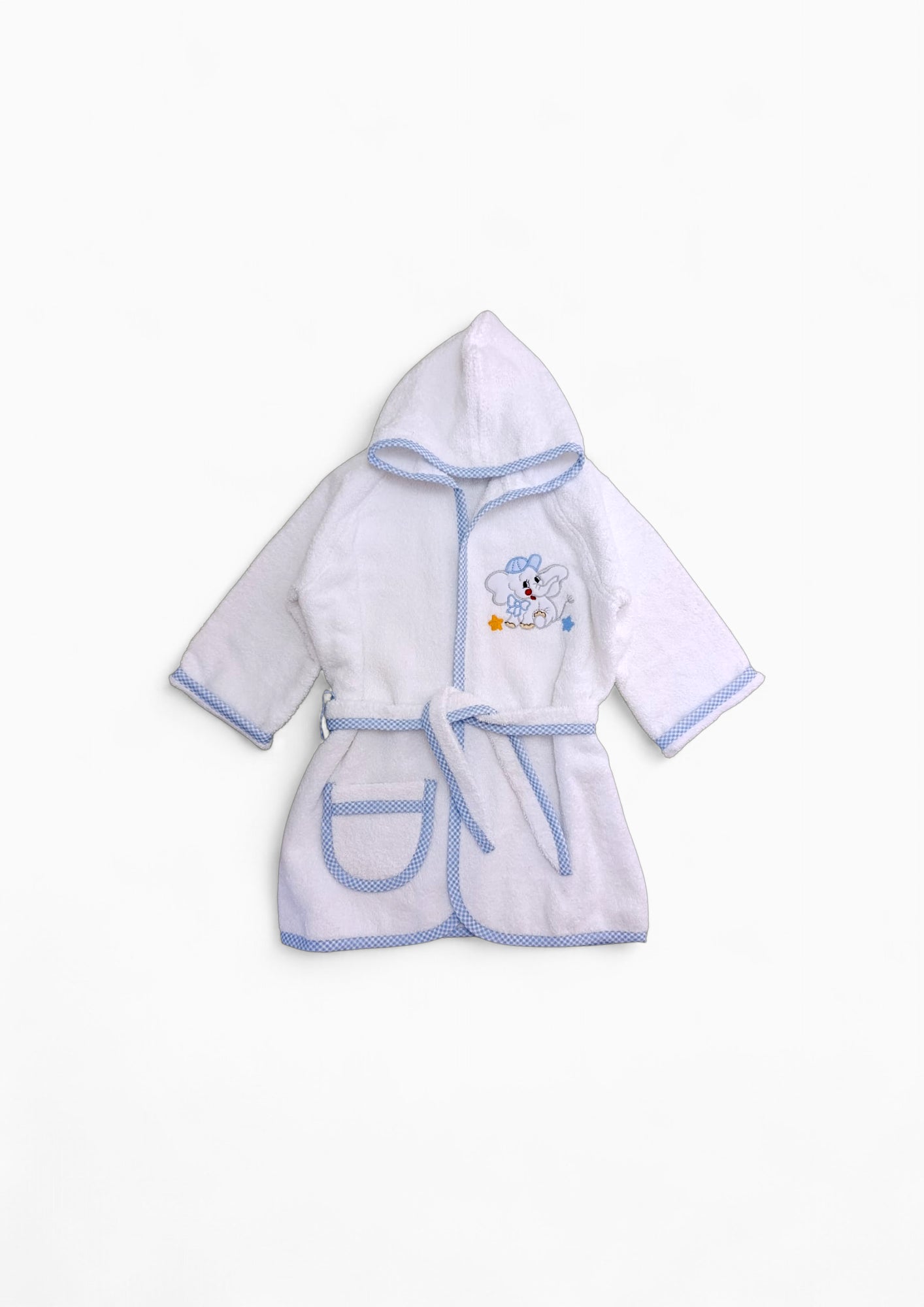 Accappatoio con cappuccio per bambini, 100% cotone, personalizzabile con ricamo animaletto, ideale per dopo il bagnetto.