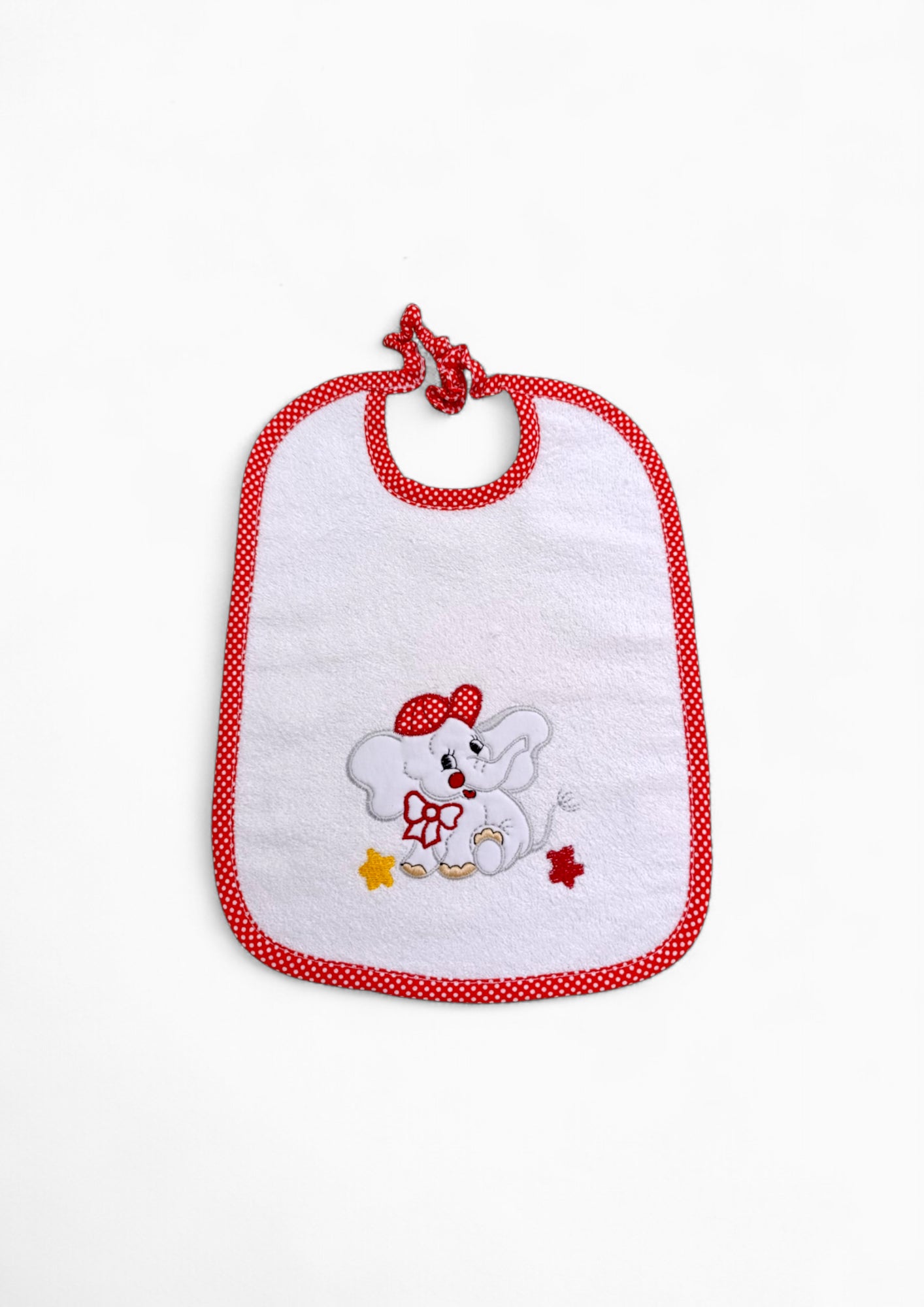 Bavaglino in cotone personalizzabile con nome e ricamo. Con un comodo elastico ideale per il tuo bambino. 