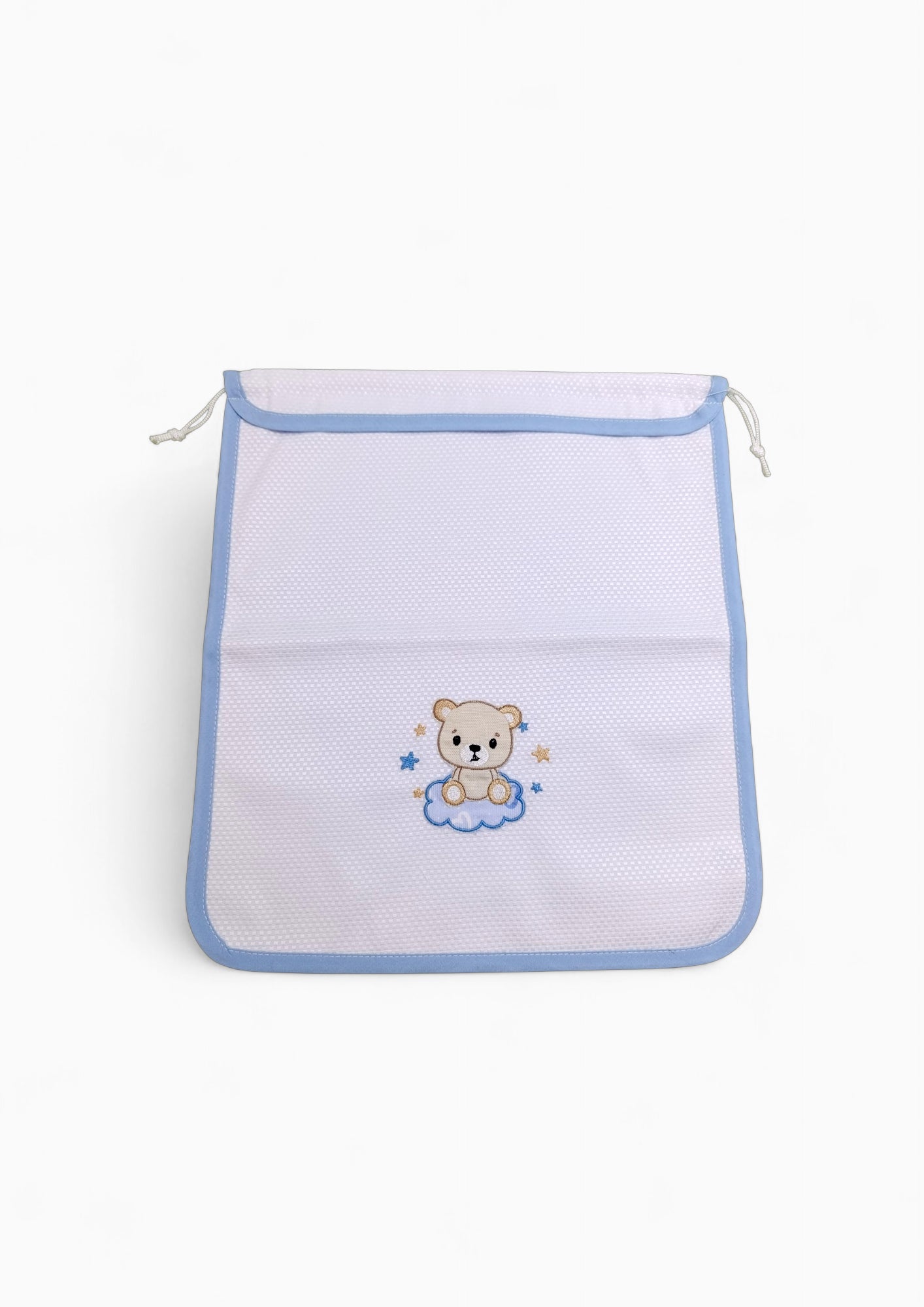 Sacchetto in cotone 100% per il cambio dei bambini,  con ricamo e nome personalizzato, ideale per asilo e viaggi.