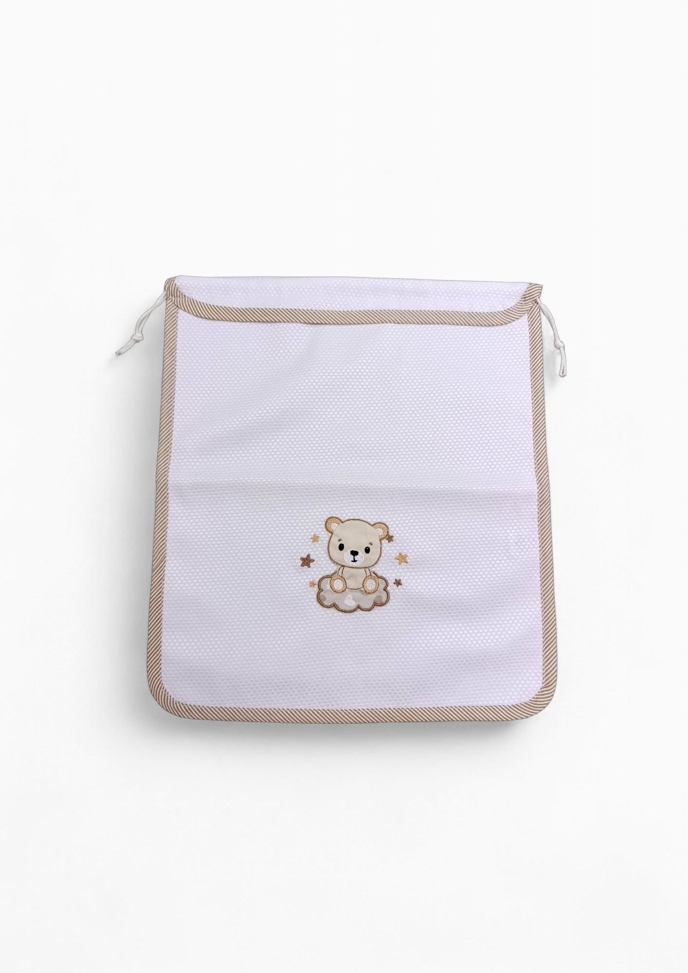 Sacchetto in cotone 100% per il cambio dei bambini,  con ricamo e nome personalizzato, ideale per asilo e viaggi.
