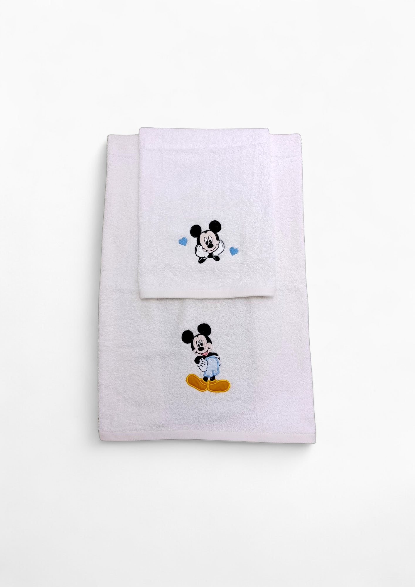 Set asciugamani 100% cotone per neonati, con animaletto ricamato, ideale per il bagnetto del tuo bambino.