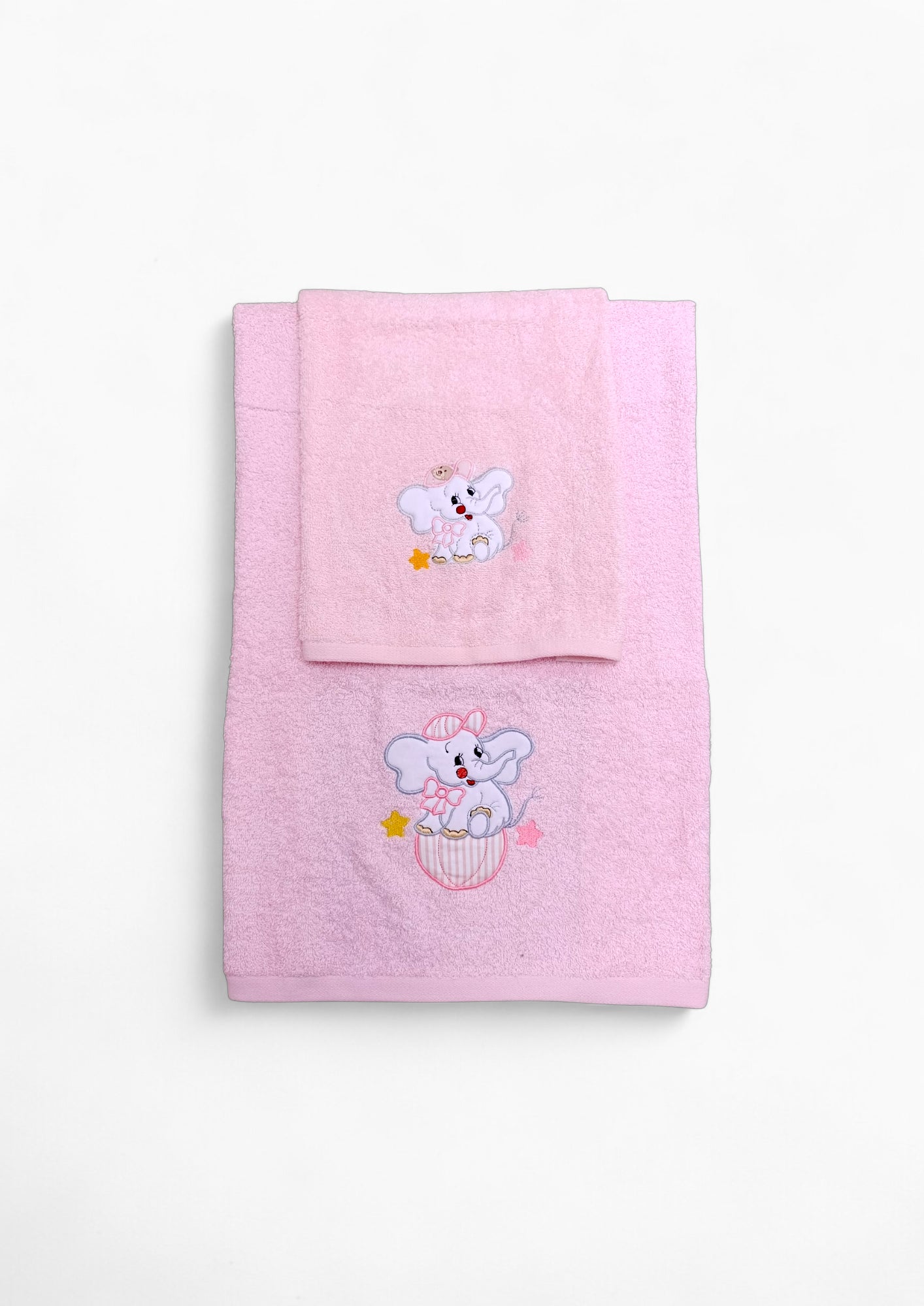 Set asciugamani 100% cotone per neonati, con animaletto ricamato, ideale per il bagnetto del tuo bambino.